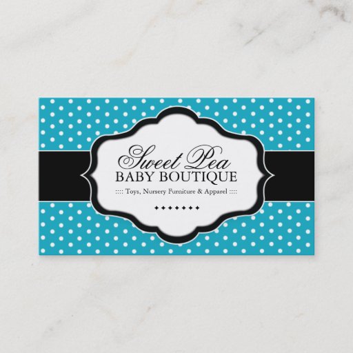 Customizable Whimsical Baby Boutique Business Cards