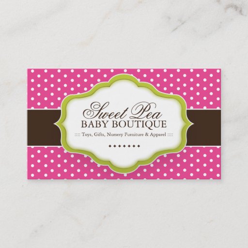 Customizable Whimsical Baby Boutique Business Cards