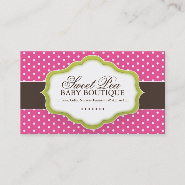 Whimsical Baby Boutique Business Cards (Front)