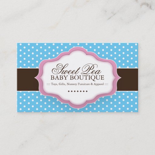 Customizable Whimsical Baby Boutique Business Cards