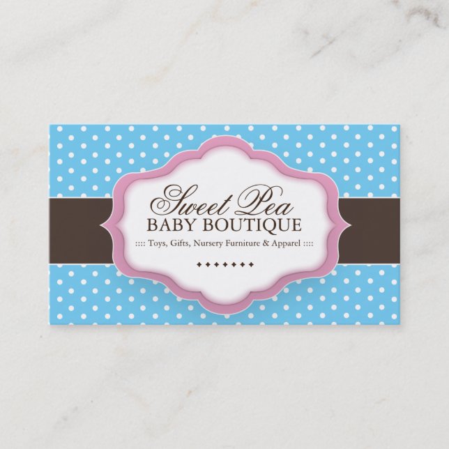 Whimsical Baby Boutique Business Cards (Front)