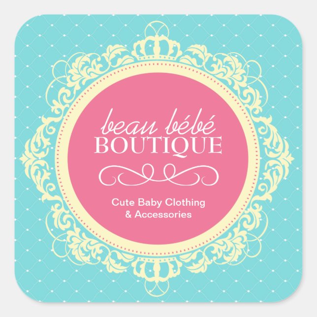 Whimsical Baby Boutique Stickers (Front)