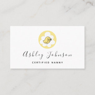 Whimsical Baby Chic Toddler Baby Care Services Business Card