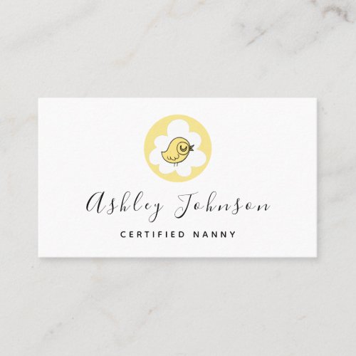 Whimsical Baby Chic Toddler Baby Care Services Business Card