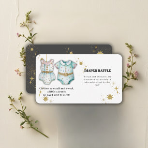Whimsical Baby Clothes Gender Neutral Baby Shower Enclosure Card