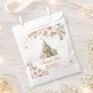 Whimsical Baby its cold outside pastel thank you Favor Bag