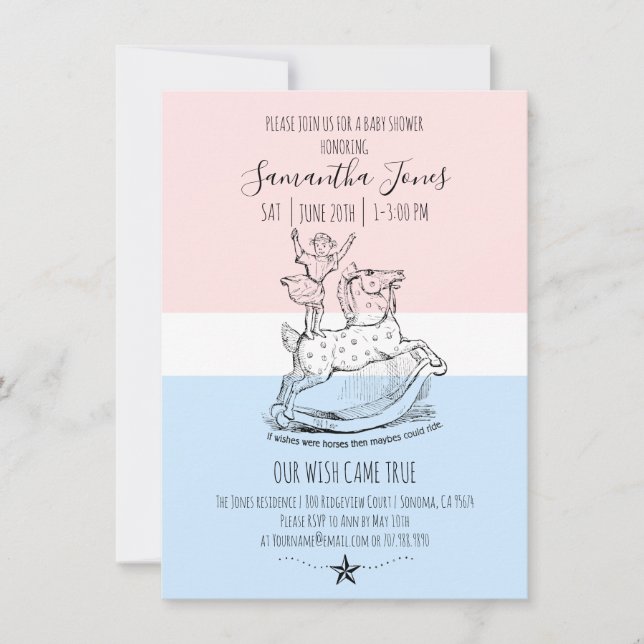 Whimsical Baby Shower Baby Pastels Invitation (Front)