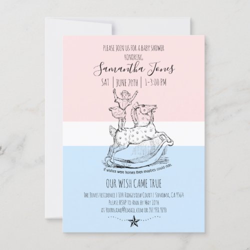 Whimsical Baby Shower Baby Pastels Invitation