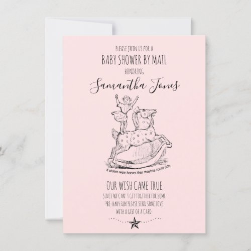 Whimsical Baby Shower By Mail Pink Baby Girl Invitation