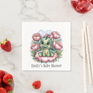 Whimsical Baby Shower Dino Delight Napkins