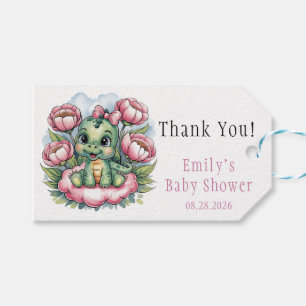 Whimsical Baby Shower Dino Delight Thank You Gift Tags