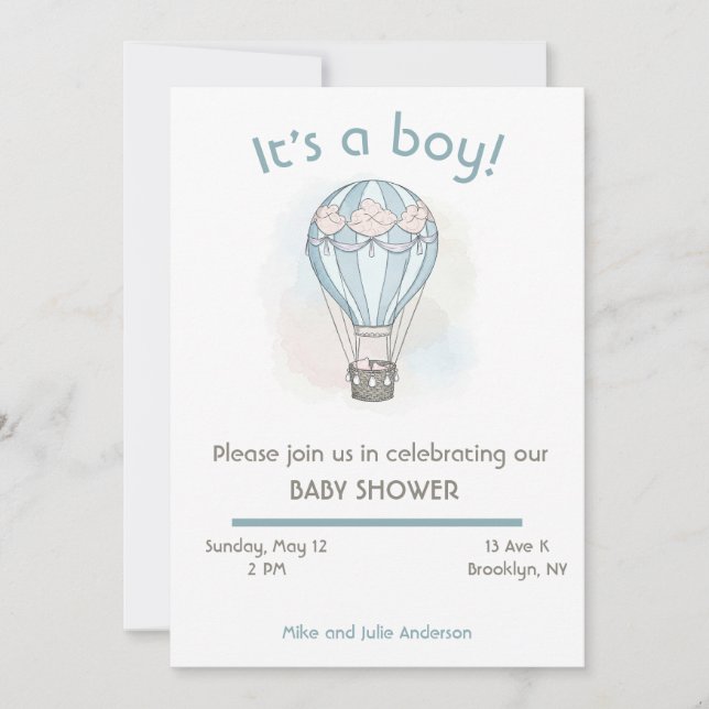 whimsical baby shower invitation (Front)