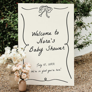 Whimsical Baby Shower Welcome Sign Template, Trend