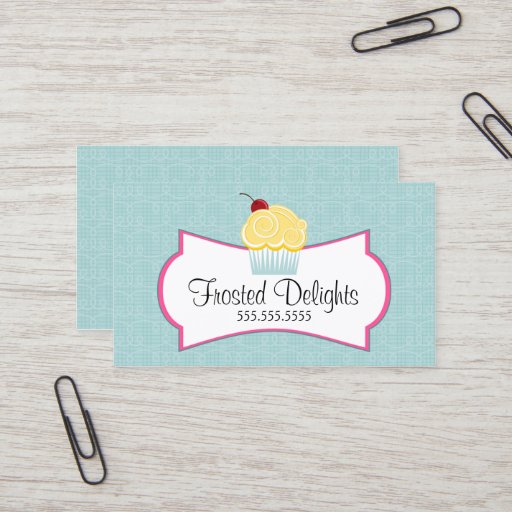Customizable Whimsical Bakery Business Cards