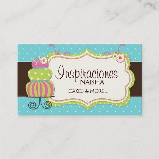 Customizable Whimsical Bakery Business Card