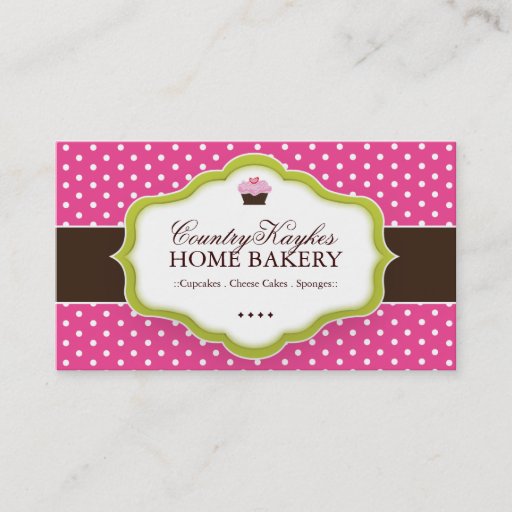 Customizable Whimsical Bakery Business Cards
