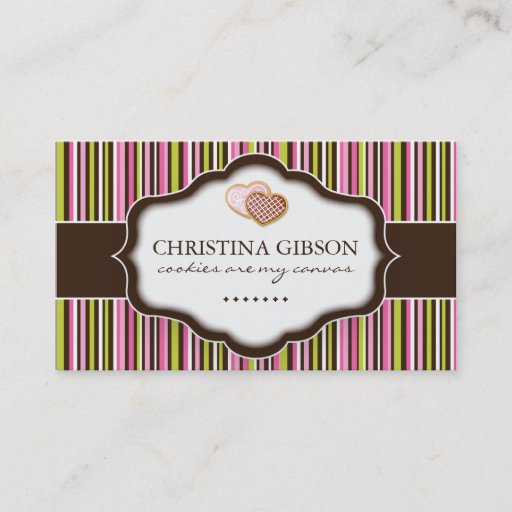 Customizable Whimsical Bakery Business Cards