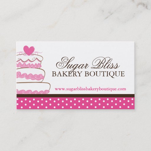 Customizable Whimsical Bakery Business Cards