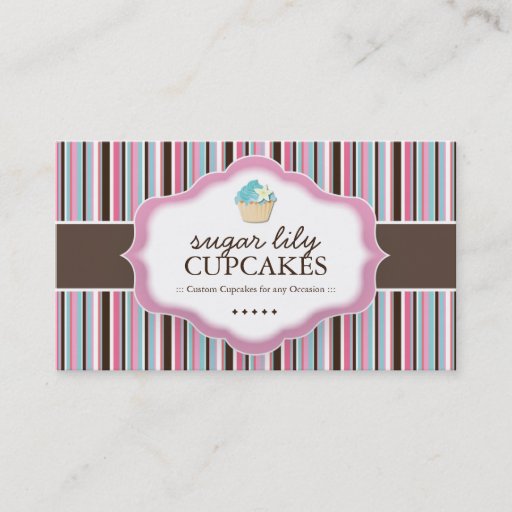 Customizable Whimsical Bakery Business Cards