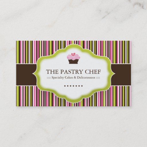 Customizable Whimsical Bakery Business Cards