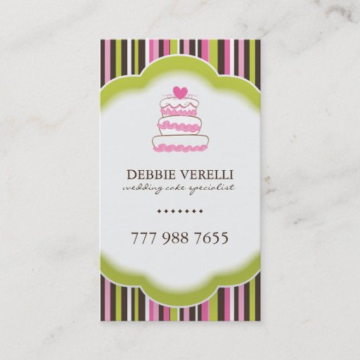 Customizable Whimsical Bakery Business Cards