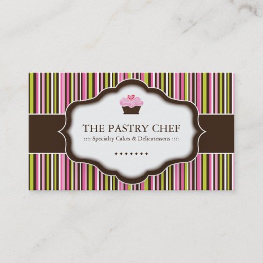 Customizable Whimsical Bakery Business Cards