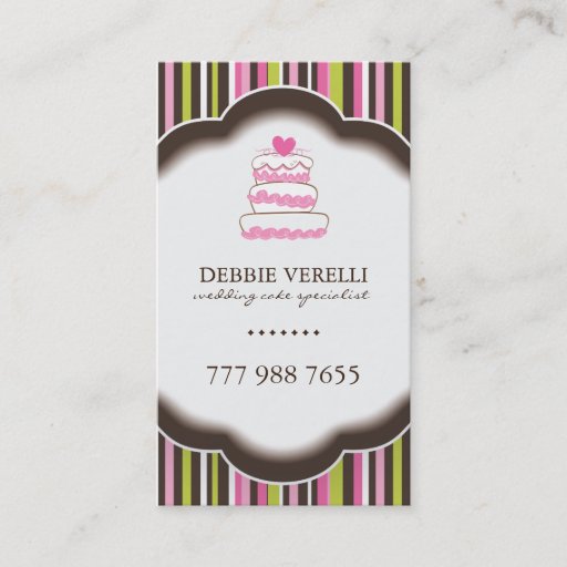 Customizable Whimsical Bakery Business Cards