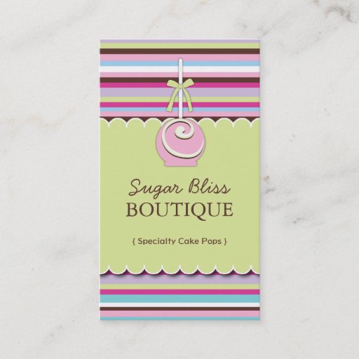 Customizable Whimsical Bakery Business Cards
