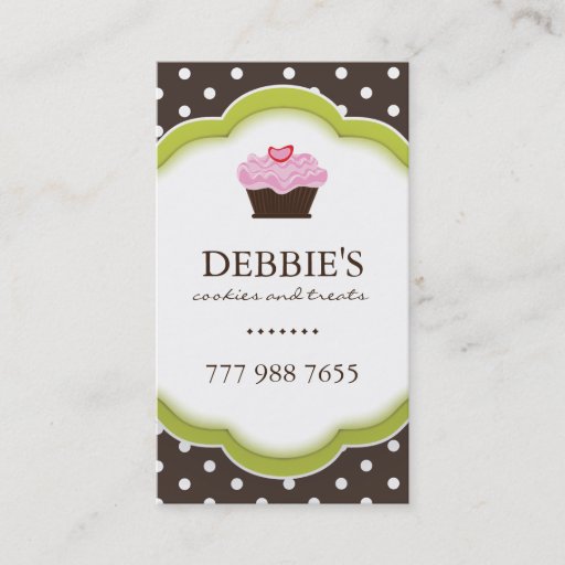 Customizable Whimsical Bakery Business Cards