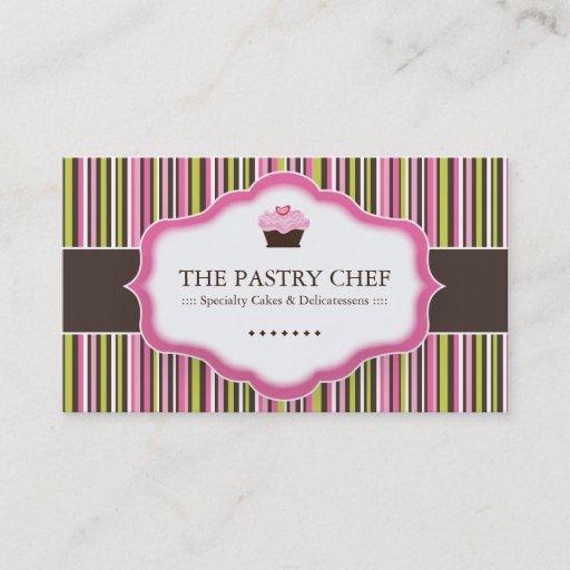 Customizable Whimsical Bakery Business Cards