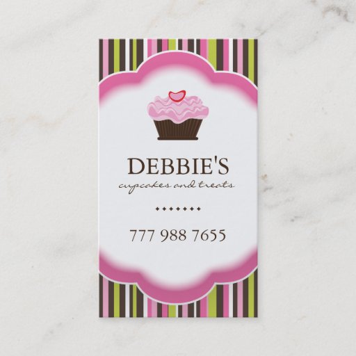 Customizable Whimsical Bakery Business Cards