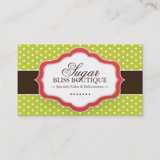 Customizable Whimsical Bakery Business Cards