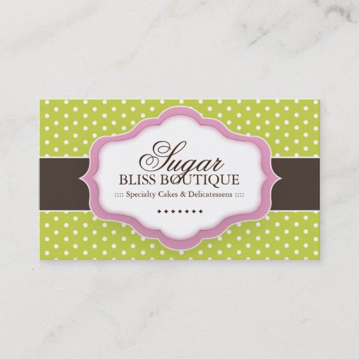 Customizable Whimsical Bakery Business Cards