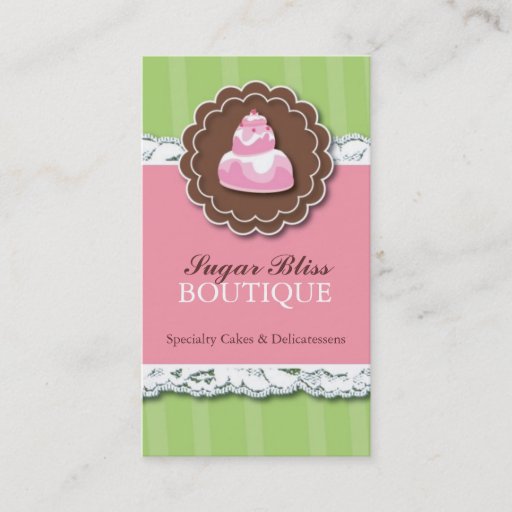 Customizable Whimsical Bakery Business Cards