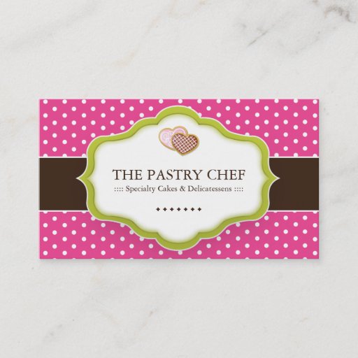 Customizable Whimsical Bakery Business Cards