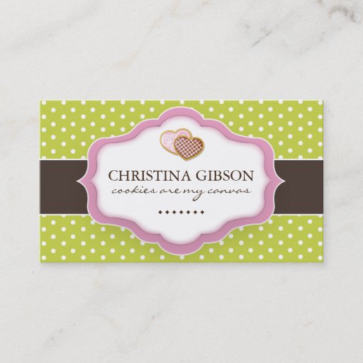 Customizable Whimsical Bakery Business Cards