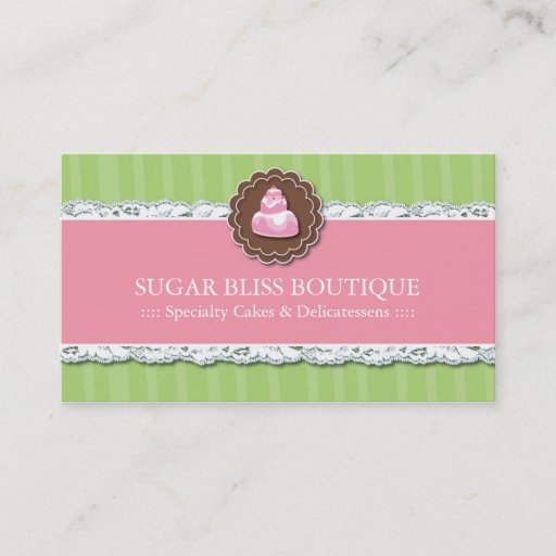 Customizable Whimsical Bakery Business Cards