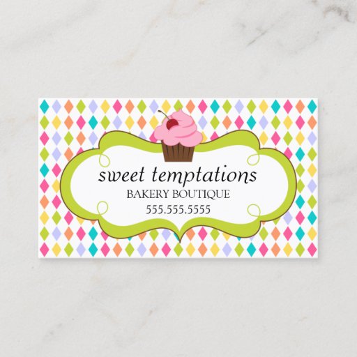 Customizable Whimsical Bakery Business Cards