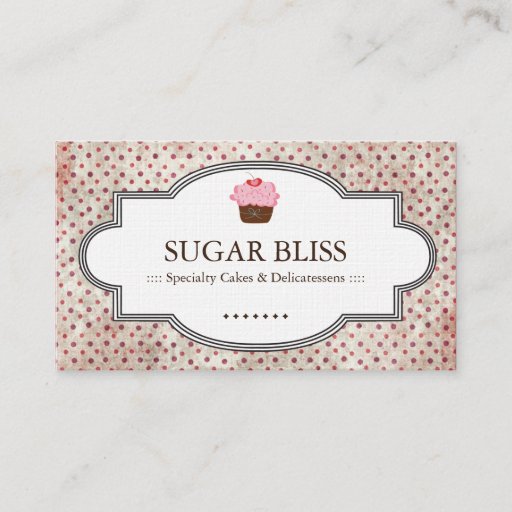 Customizable Whimsical Bakery Business Cards