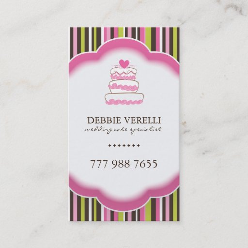 Customizable Whimsical Bakery Business Cards