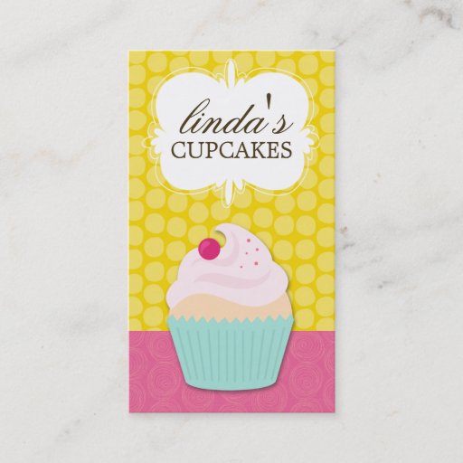 Customizable Whimsical Bakery Business Cards