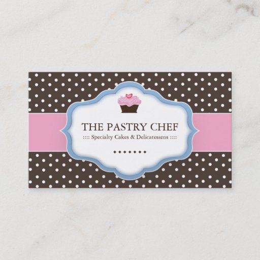 Customizable Whimsical Bakery Business Cards