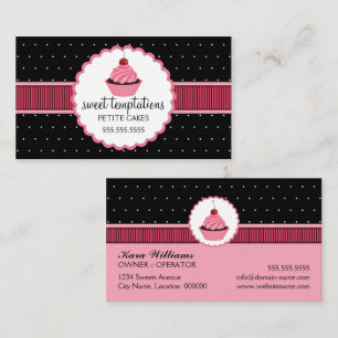 Whimsical Bakery Cupcake Business Card