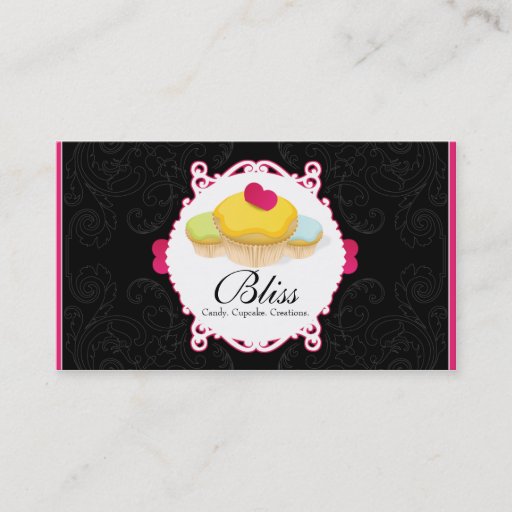 Customizable Whimsical Bakery & Cupcake Business Card