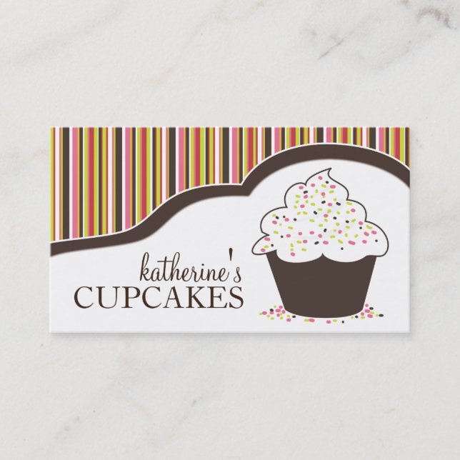Whimsical Bakery |  Cupcake Business Cards (Front)