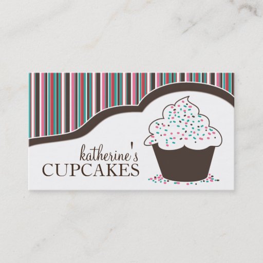 Customizable Whimsical Bakery |  Cupcake Business Cards