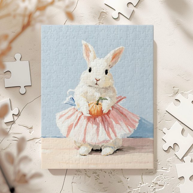 Whimsical Ballerina Bunny Fall Autumn  Jigsaw Puzzle (Creator Uploaded)