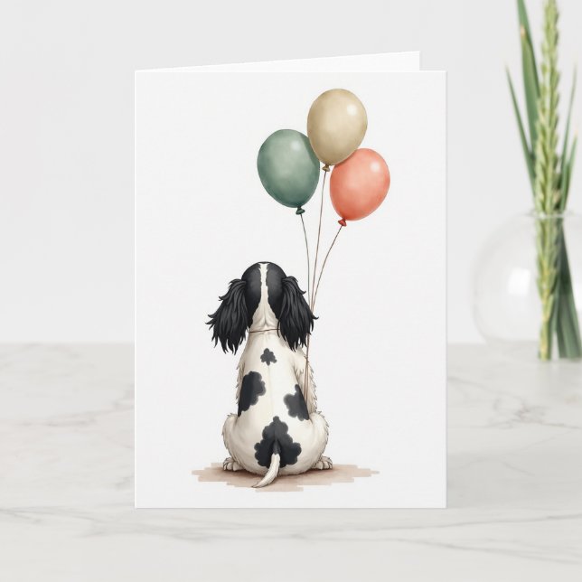 Whimsical Balloon Birthday Card (Front)