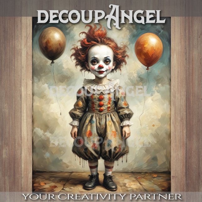 Whimsical Balloon Boy Decoupage Tissue Paper (Creator Uploaded)