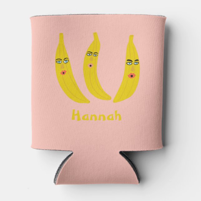 Whimsical Banana Trio CUSTOMIZE IT Can Cooler (Front)